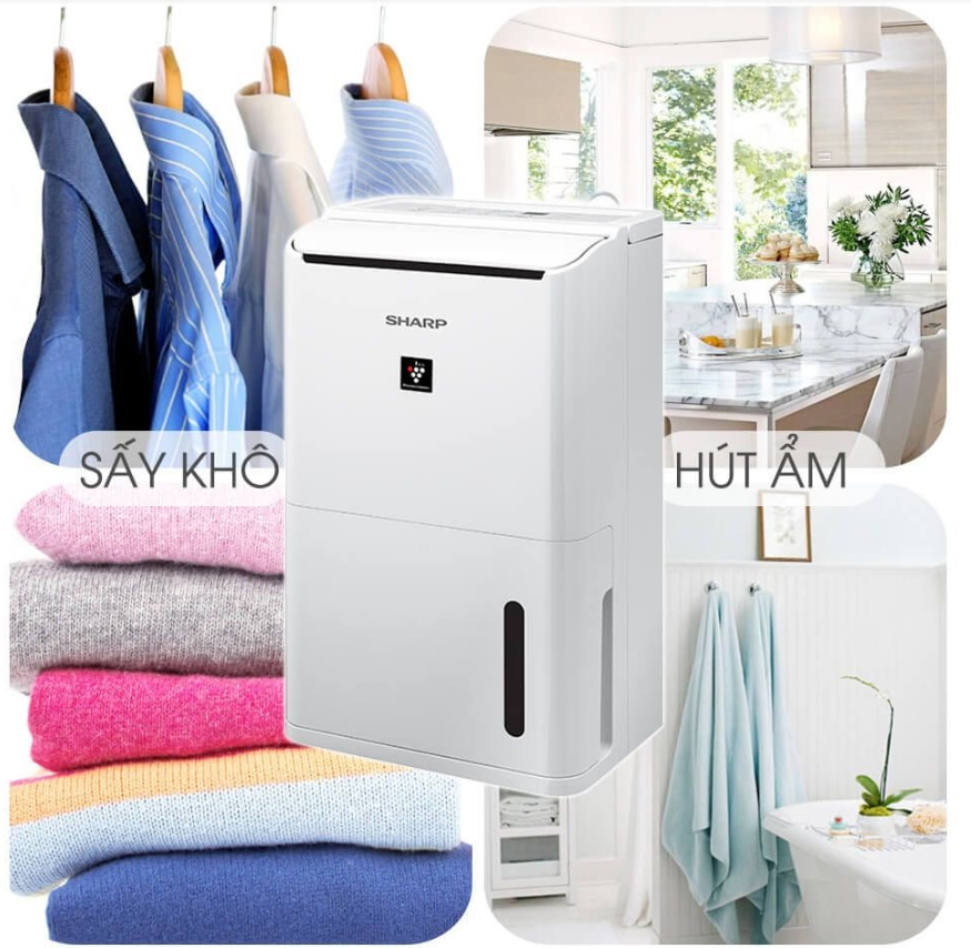 Có thể coi máy lọc Sharp DW-D12A-W như một thiết bị sấy khô quần áo