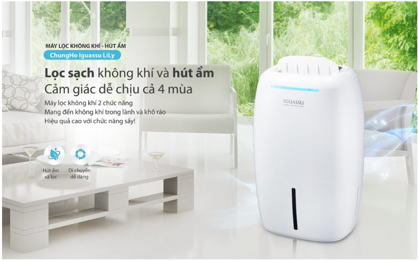 Công nghệ hút ẩm giúp duy trì độ ẩm ở mức phù hợp