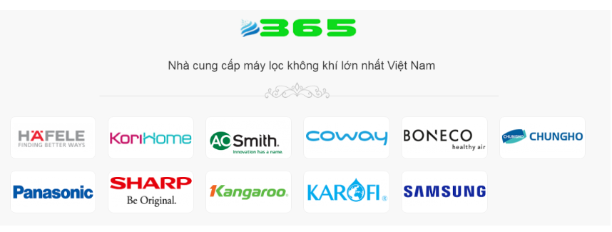 Máy Lọc Không Khí 365 - Hệ thống cửa hàng máy lọc không khí lớn nhất Việt Nam
