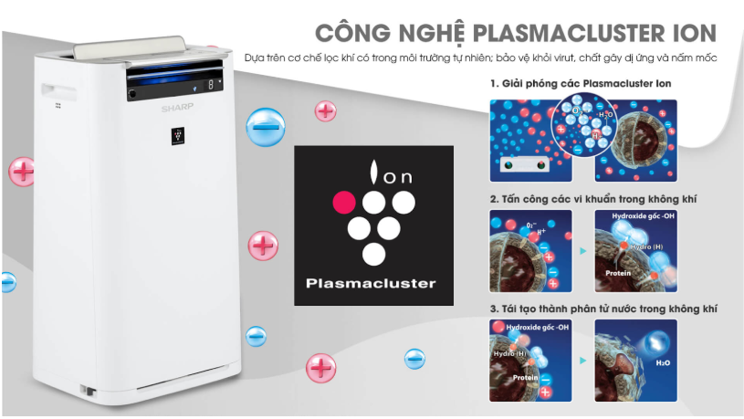 Máy lọc không khí Sharp - Sản phẩm sáng giá nhờ ứng dụng công nghệ Plasmacluster ion