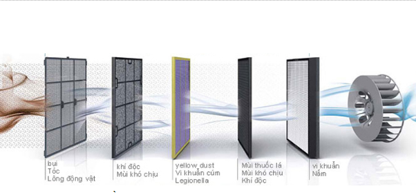 Nhiều màng lọc có các chức năng khác nhau